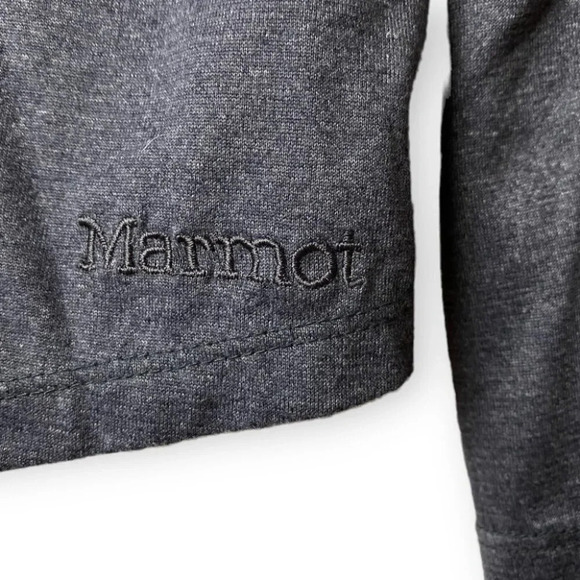 Marmot Dark  Grey Laura Hooded Long Sleeve Henley Shirt - Picture 6 of 9